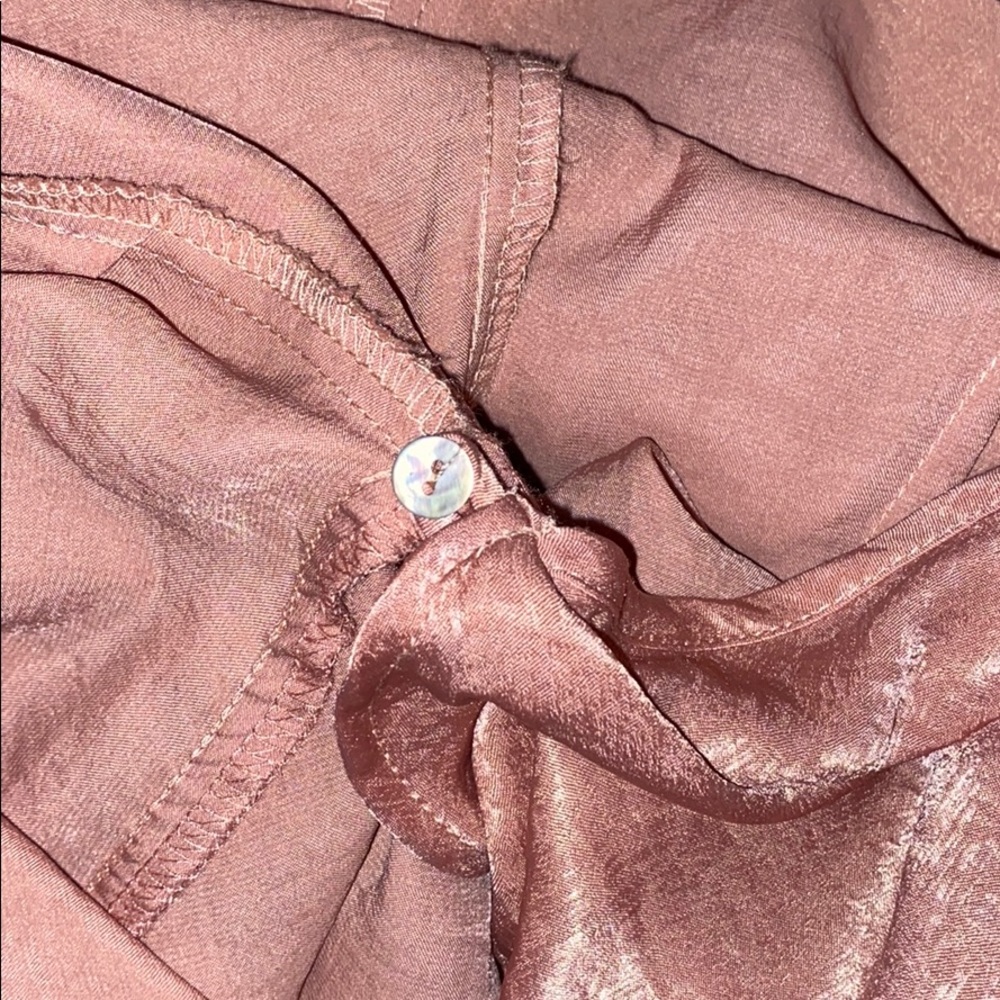 Woman's Jun & Ivy Pink Tie Short Sleeve Top XS - Picture 8 of 9